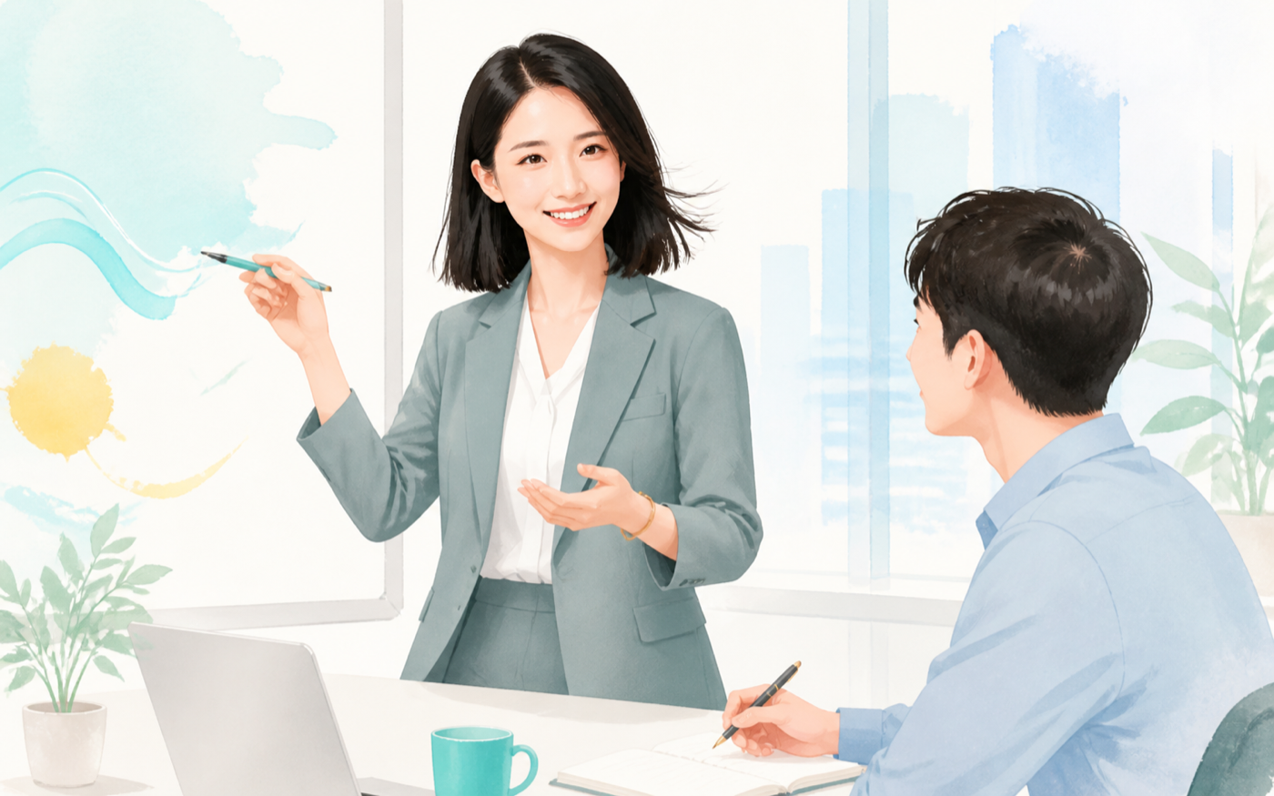 Yiyi teaching Business Chinese