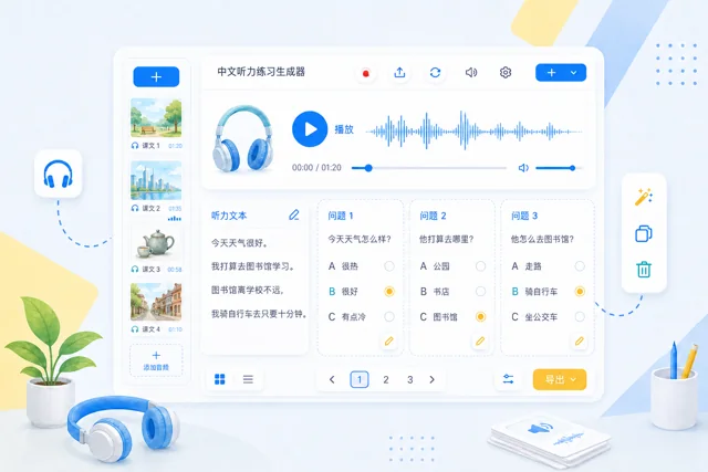 中文听力练习生成器