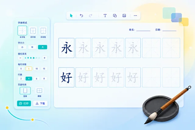 汉字字帖生成器